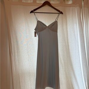 Sunday Best Aritzia Pale Blue Midi Slip Dress